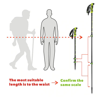 Hitorhike Pair/2pcs 7075 Trekking Poles Nordic Walking Poles 7075 Trekking Stick Alpenstock Walking Stick For Tourism