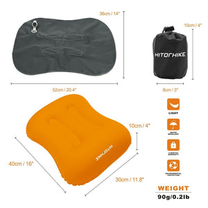 Hitorhike Mini Travel Pillow Ultralight Portable Air PVC Inflatable Pillow Outdoor Camping Travel Soft Pillow Tent Use Accessory