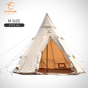 Hitorhike new arrival 3m/4m glamping cotton canvas tent for outdoor portable waterproof tent