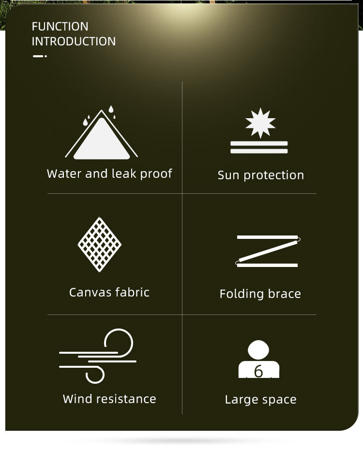 Hitorhike new arrival 3m/4m glamping cotton canvas tent for outdoor portable waterproof tent