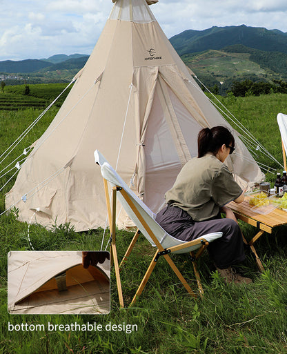 Hitorhike new arrival 3m/4m glamping cotton canvas tent for outdoor portable waterproof tent