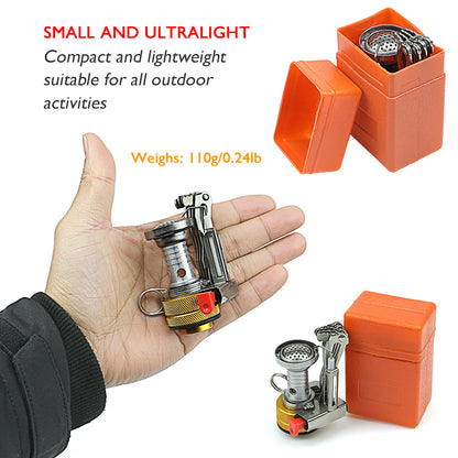 Portable folding outdoor stove cookware gas burners camping stove for hiking picnic BBQ gas stove tank cooker furnace end