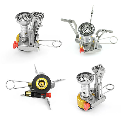 Portable folding outdoor stove cookware gas burners camping stove for hiking picnic BBQ gas stove tank cooker furnace end