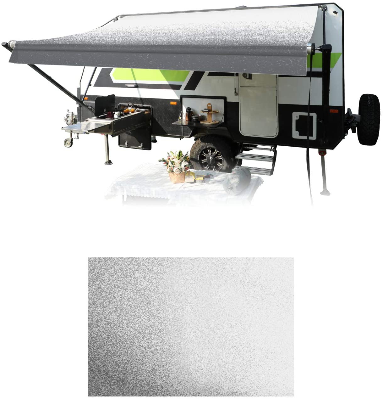 HITORHIKE RV Awning Fabric Replacement Standard Grade Premium Vinyl