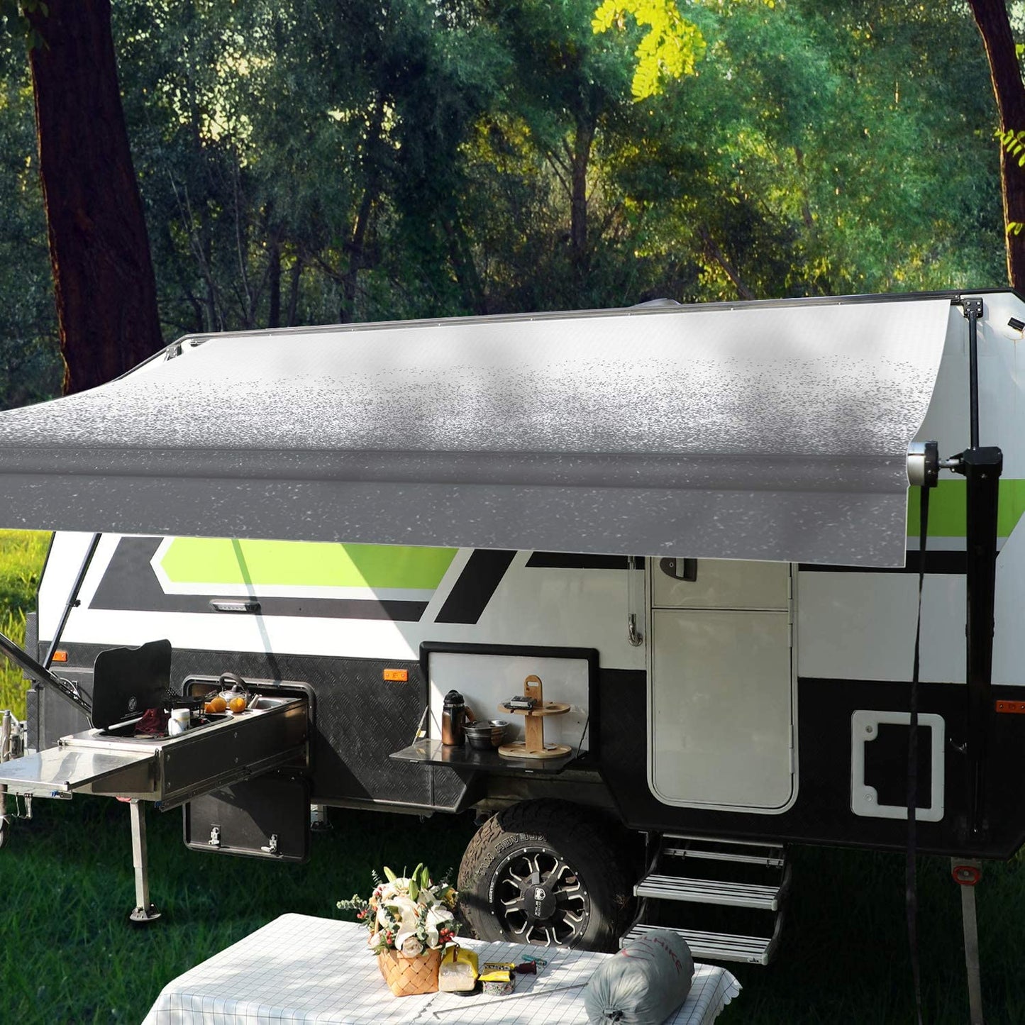 HITORHIKE RV Awning Fabric Replacement Standard Grade Premium Vinyl